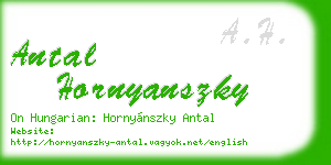 antal hornyanszky business card