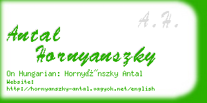 antal hornyanszky business card